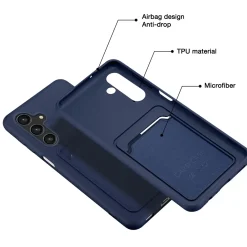 Samsung Galaxy S24 - Silikonhülle mit Kartenfach & Kameraschutz
