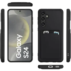 Samsung Galaxy S24 - Silikonhülle mit Kartenfach & Kameraschutz