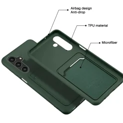 Samsung Galaxy S24 - Silikonhülle mit Kartenfach & Kameraschutz