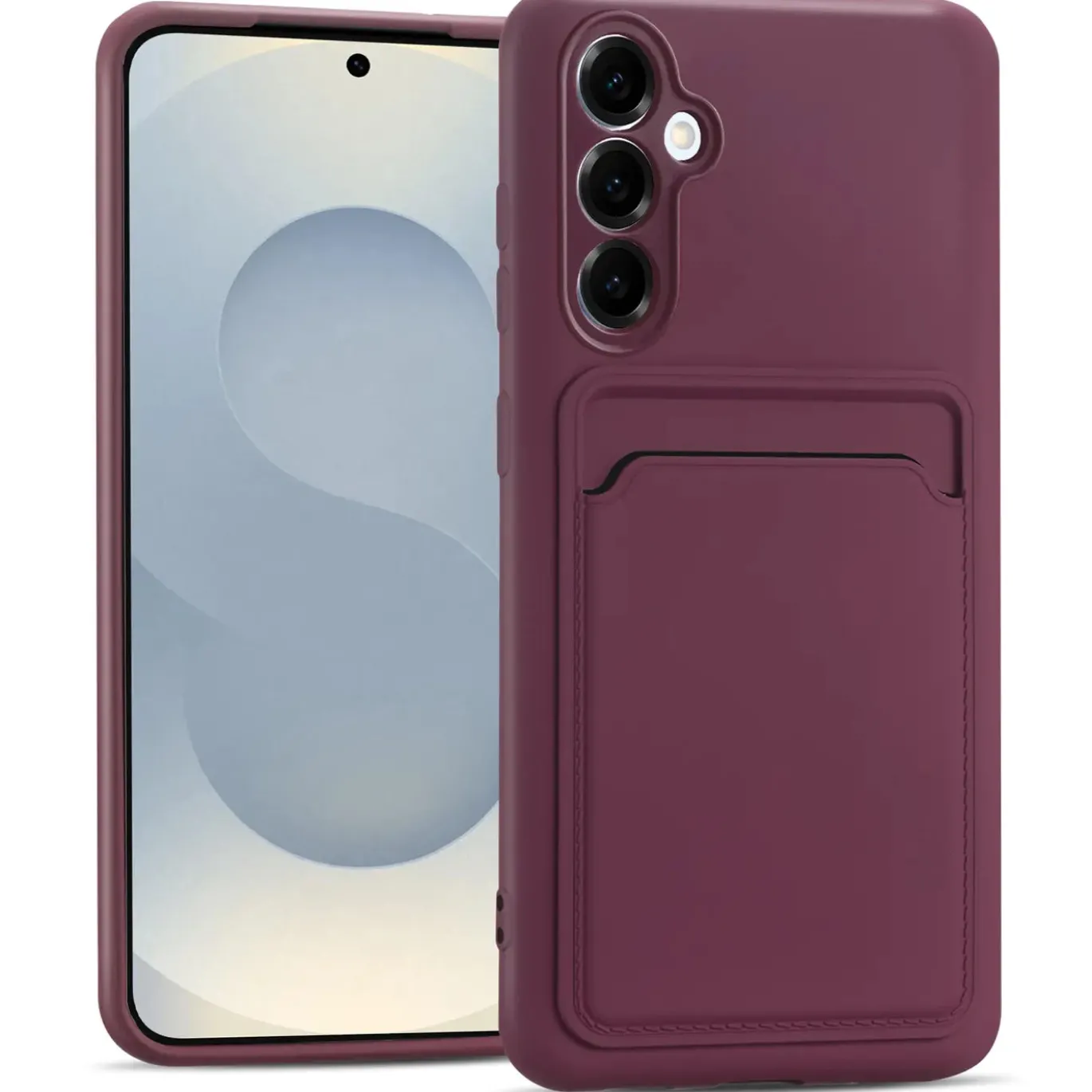 Samsung Galaxy S25 - Silikonhülle mit Kartenfach & Kameraschutz