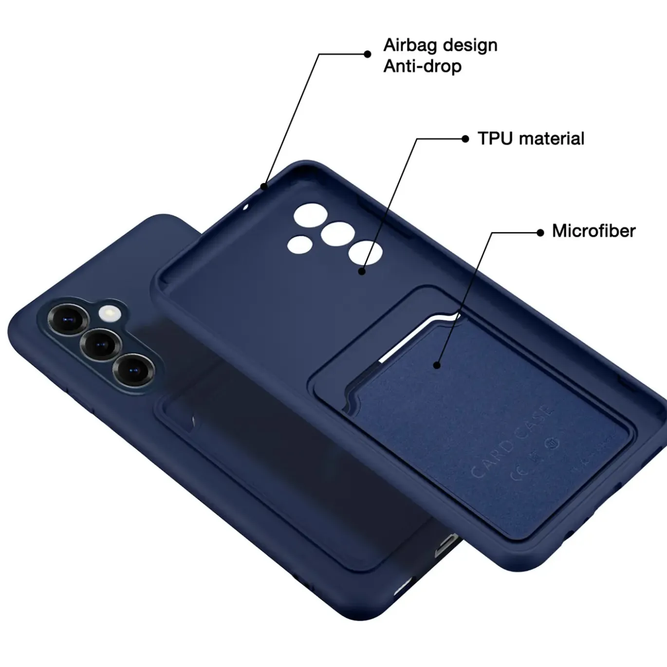 Samsung Galaxy S25 - Silikonhülle mit Kartenfach & Kameraschutz