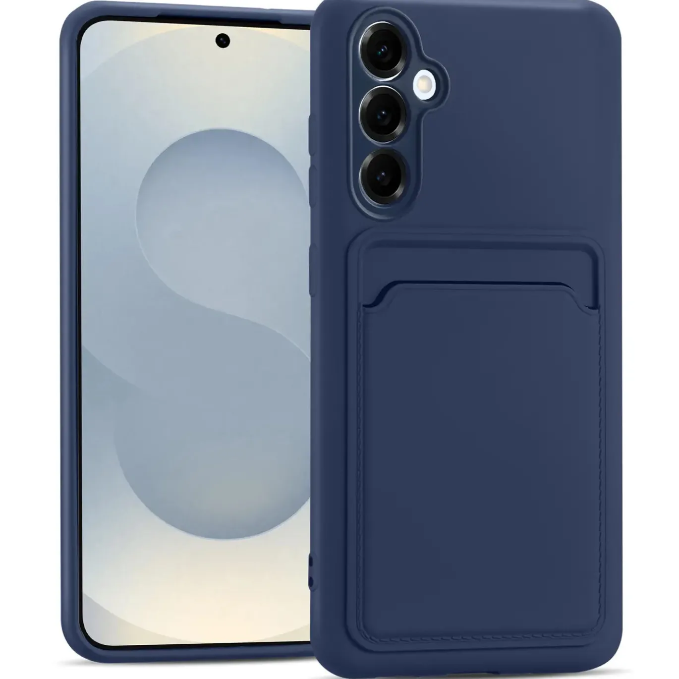 Samsung Galaxy S25 - Silikonhülle mit Kartenfach & Kameraschutz