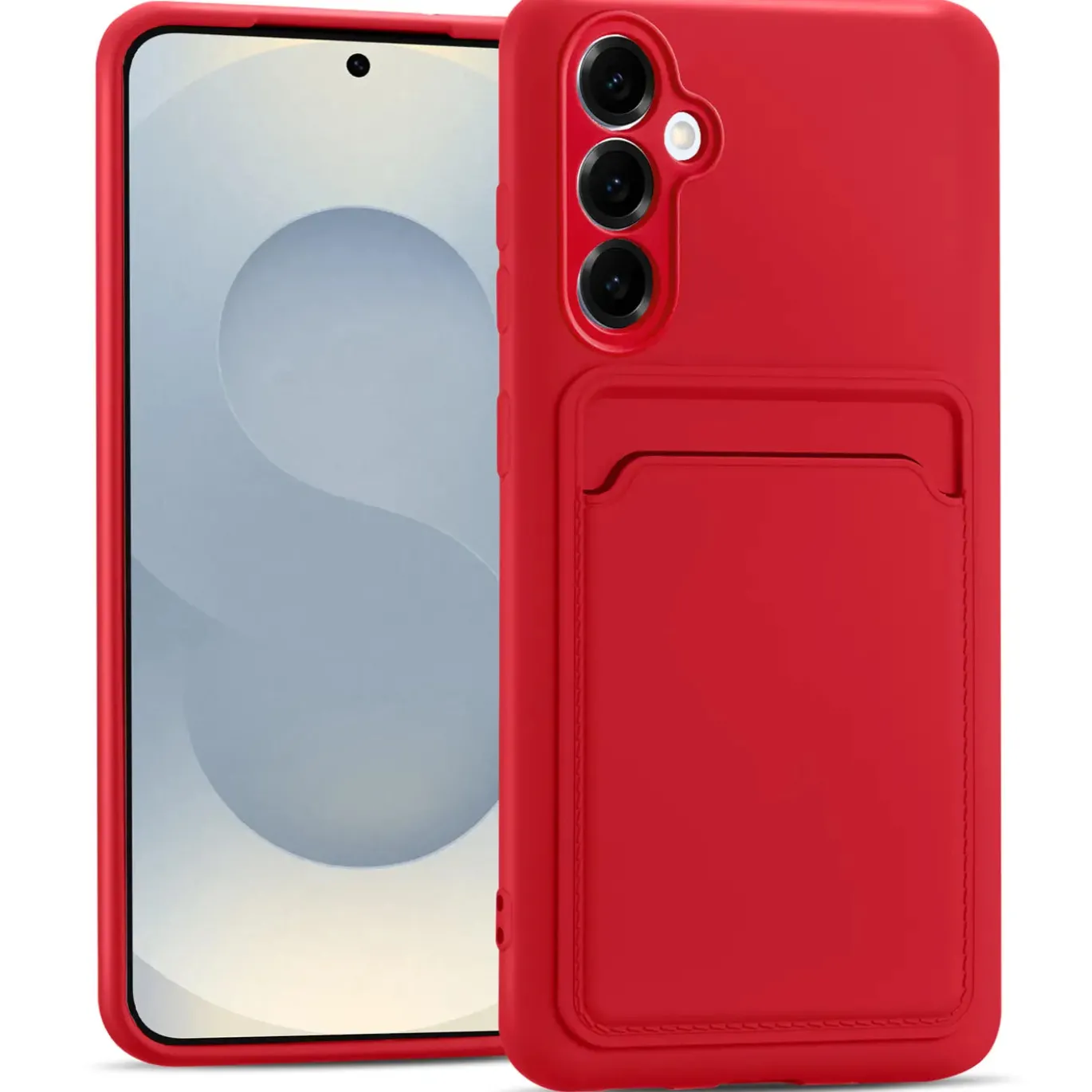 Samsung Galaxy S25 - Silikonhülle mit Kartenfach & Kameraschutz