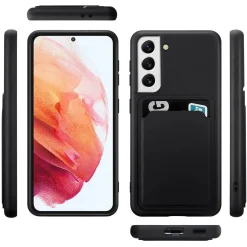 Samsung Galaxy S23 - Silikonhülle mit Kartenfach & Kameraschutz