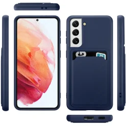 Samsung Galaxy S23 - Silikonhülle mit Kartenfach & Kameraschutz