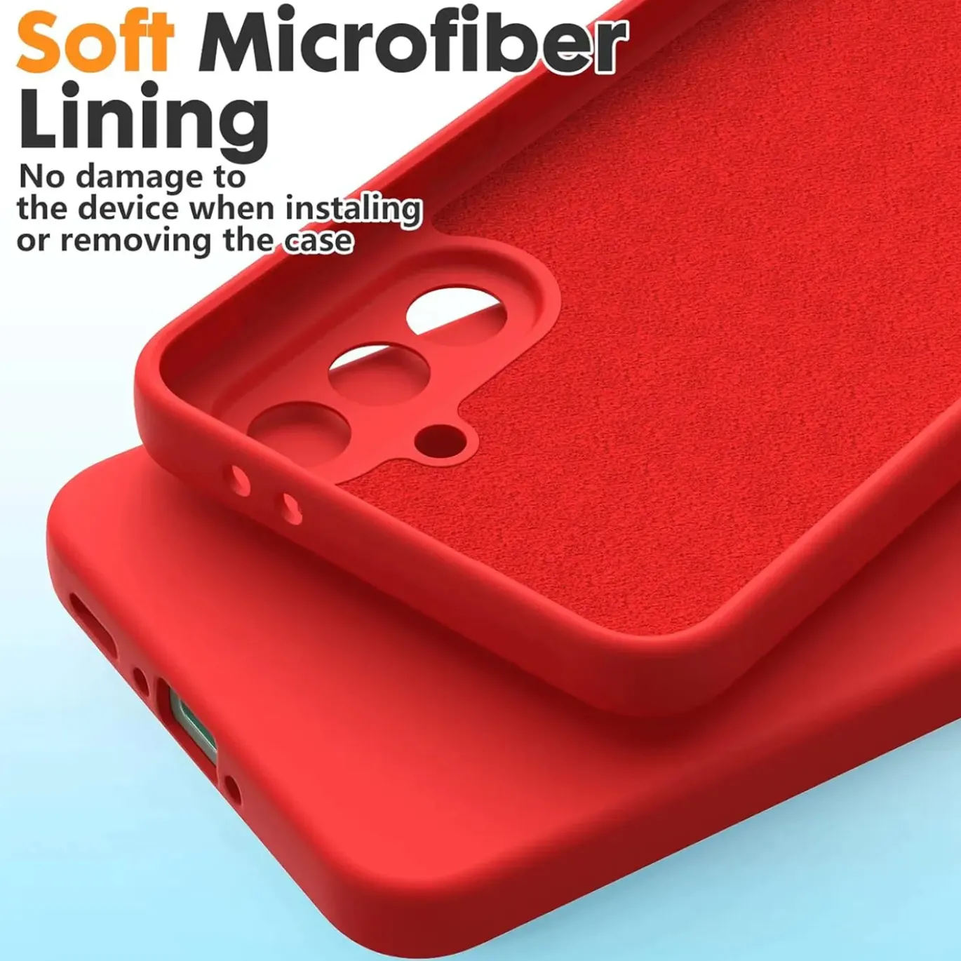 Samsung Galaxy S25 - Silikon Case mit Mikrofaser-Innenseite