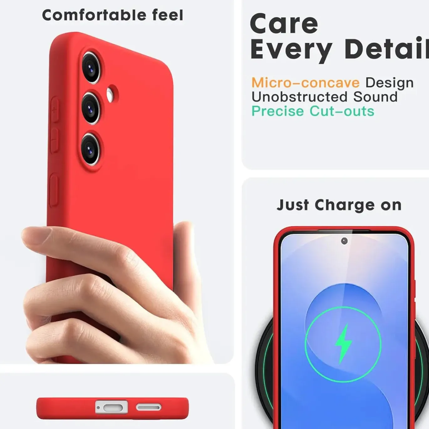 Samsung Galaxy S25 - Silikon Case mit Mikrofaser-Innenseite