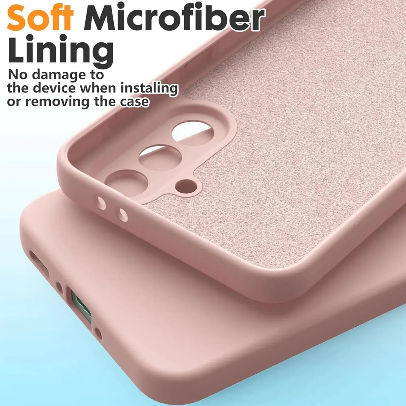 Samsung Galaxy S25 - Silikon Case mit Mikrofaser-Innenseite