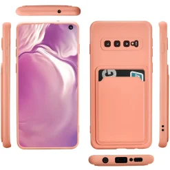 Samsung Galaxy S10 - Silikonhülle mit Kartenfach & Kameraschutz