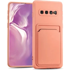 Samsung Galaxy S10 - Silikonhülle mit Kartenfach & Kameraschutz