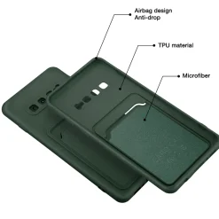 Samsung Galaxy S10 - Silikonhülle mit Kartenfach & Kameraschutz