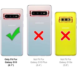 Samsung Galaxy S10 - Silikonhülle mit Kartenfach & Kameraschutz