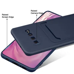 Samsung Galaxy S10 - Silikonhülle mit Kartenfach & Kameraschutz