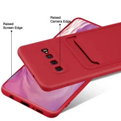 Samsung Galaxy S10 - Silikonhülle mit Kartenfach & Kameraschutz