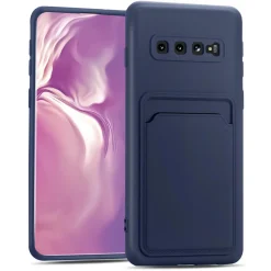 Samsung Galaxy S10 - Silikonhülle mit Kartenfach & Kameraschutz