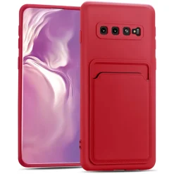 Samsung Galaxy S10 - Silikonhülle mit Kartenfach & Kameraschutz