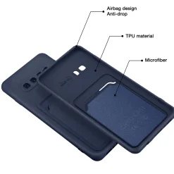 Samsung Galaxy S10 - Silikonhülle mit Kartenfach & Kameraschutz