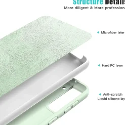 Samsung Galaxy S22 - Silikon Case mit Mikrofaser-Innenseite