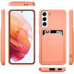 Samsung Galaxy S22 - Silikonhülle mit Kartenfach & Kameraschutz