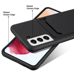 Samsung Galaxy S22 - Silikonhülle mit Kartenfach & Kameraschutz