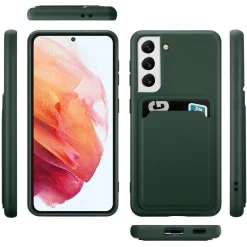 Samsung Galaxy S22 - Silikonhülle mit Kartenfach & Kameraschutz