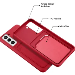 Samsung Galaxy S22 - Silikonhülle mit Kartenfach & Kameraschutz