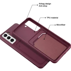 Samsung Galaxy S22 - Silikonhülle mit Kartenfach & Kameraschutz
