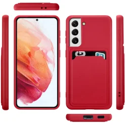 Samsung Galaxy S22 - Silikonhülle mit Kartenfach & Kameraschutz