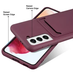 Samsung Galaxy S22 - Silikonhülle mit Kartenfach & Kameraschutz