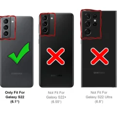 Samsung Galaxy S22 - Silikonhülle mit Kartenfach & Kameraschutz