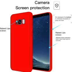 Samsung Galaxy S8 - Silikon Case mit Mikrofaser-Innenseite