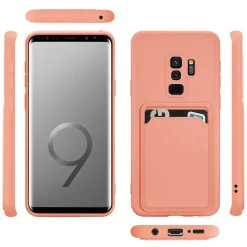 Samsung Galaxy S9 - Silikonhülle mit Kartenfach & Kameraschutz