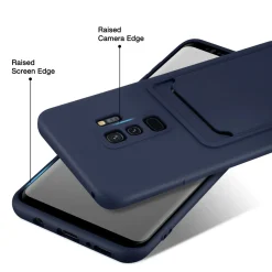 Samsung Galaxy S9 - Silikonhülle mit Kartenfach & Kameraschutz