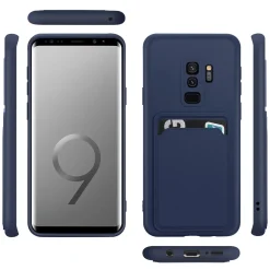 Samsung Galaxy S9 - Silikonhülle mit Kartenfach & Kameraschutz
