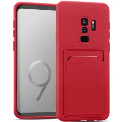 Samsung Galaxy S9 - Silikonhülle mit Kartenfach & Kameraschutz