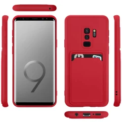 Samsung Galaxy S9 - Silikonhülle mit Kartenfach & Kameraschutz