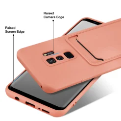 Samsung Galaxy S9 - Silikonhülle mit Kartenfach & Kameraschutz
