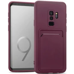 Samsung Galaxy S9 - Silikonhülle mit Kartenfach & Kameraschutz
