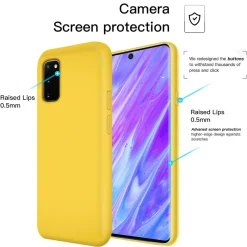 Samsung Galaxy S20 - Silikon Case mit Mikrofaser-Innenseite
