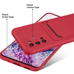 Samsung Galaxy S20 - Silikonhülle mit Kartenfach & Kameraschutz