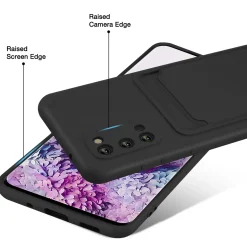 Samsung Galaxy S20 - Silikonhülle mit Kartenfach & Kameraschutz