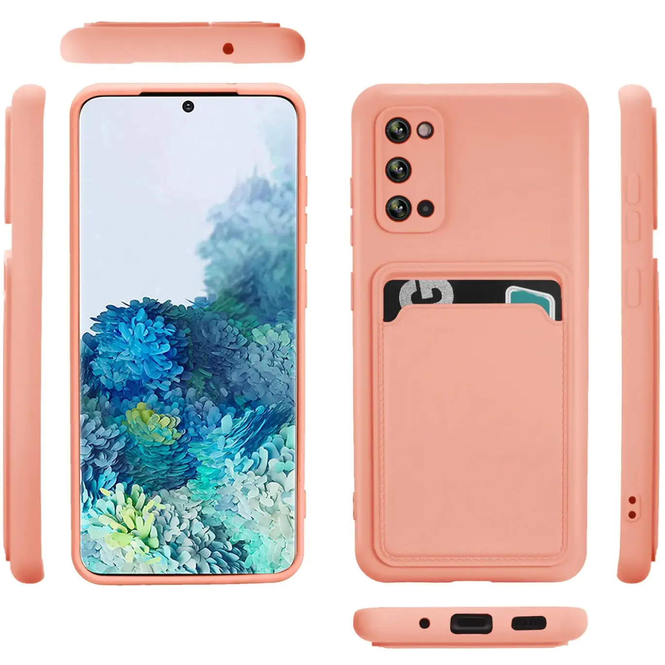 Samsung Galaxy S20 - Silikonhülle mit Kartenfach & Kameraschutz
