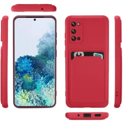 Samsung Galaxy S20 - Silikonhülle mit Kartenfach & Kameraschutz
