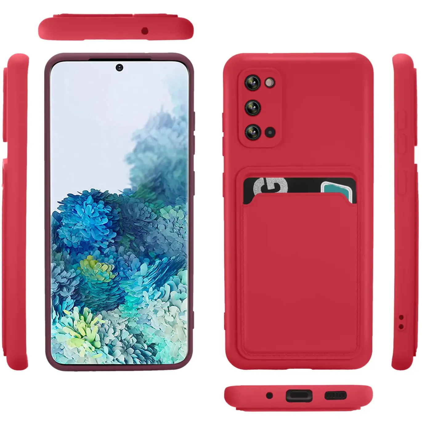 Samsung Galaxy S20 - Silikonhülle mit Kartenfach & Kameraschutz