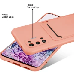 Samsung Galaxy S20 - Silikonhülle mit Kartenfach & Kameraschutz