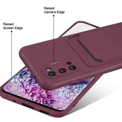 Samsung Galaxy S20 - Silikonhülle mit Kartenfach & Kameraschutz