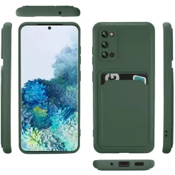Samsung Galaxy S20 - Silikonhülle mit Kartenfach & Kameraschutz