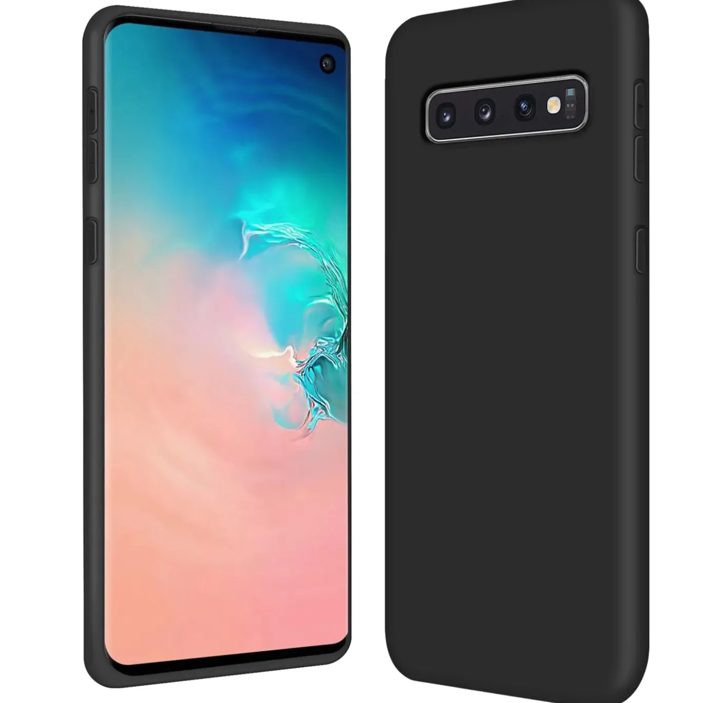 Samsung Galaxy S10 - Silikon Case mit Mikrofaser-Innenseite