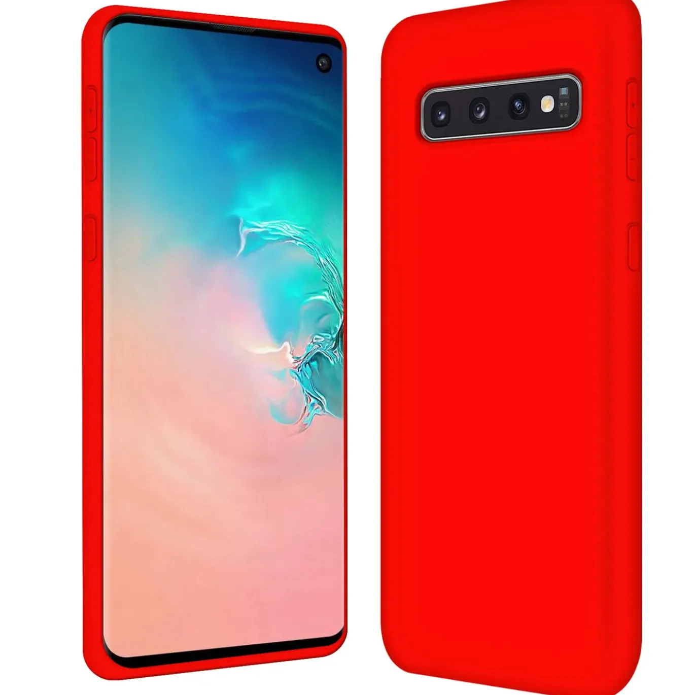 Samsung Galaxy S10 - Silikon Case mit Mikrofaser-Innenseite