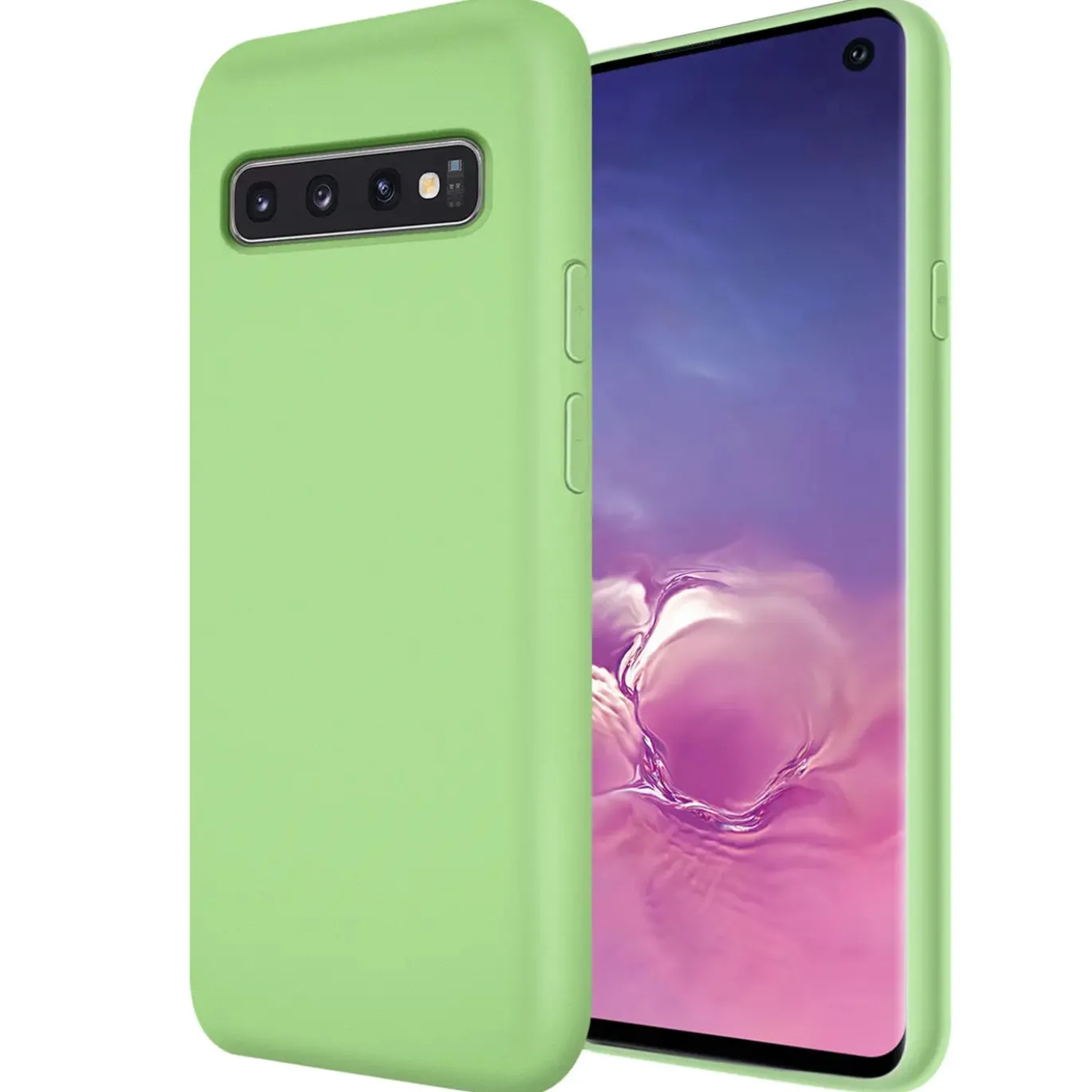 Samsung Galaxy S10 - Silikon Case mit Mikrofaser-Innenseite